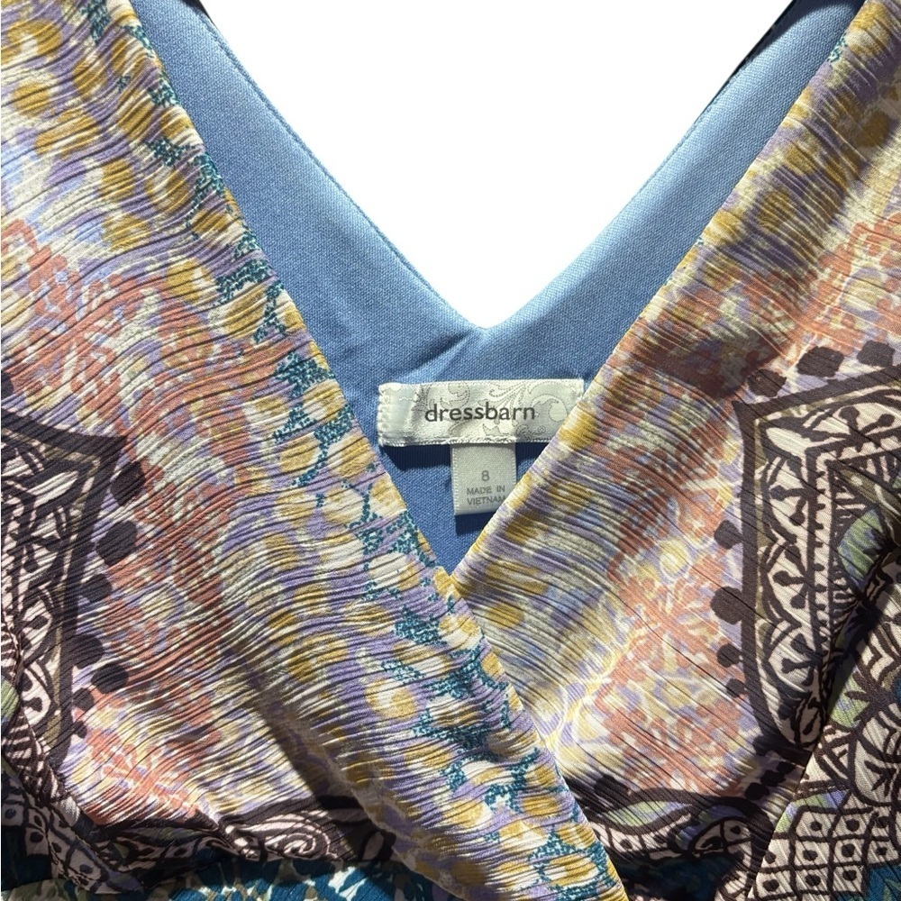 Dressbarn Blue and Purple Asymmetrical Sundress - Picture 3 of 4